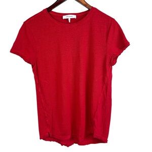 Frame | Red Textured Tee, S